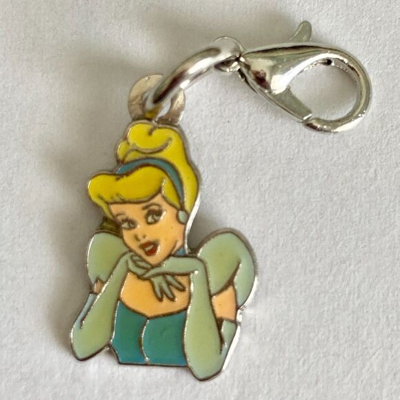 Vintage Disney Princess Cinderella Clip On Charm Zipper Pull Bag Purse Signed - Picture 3 of 8
